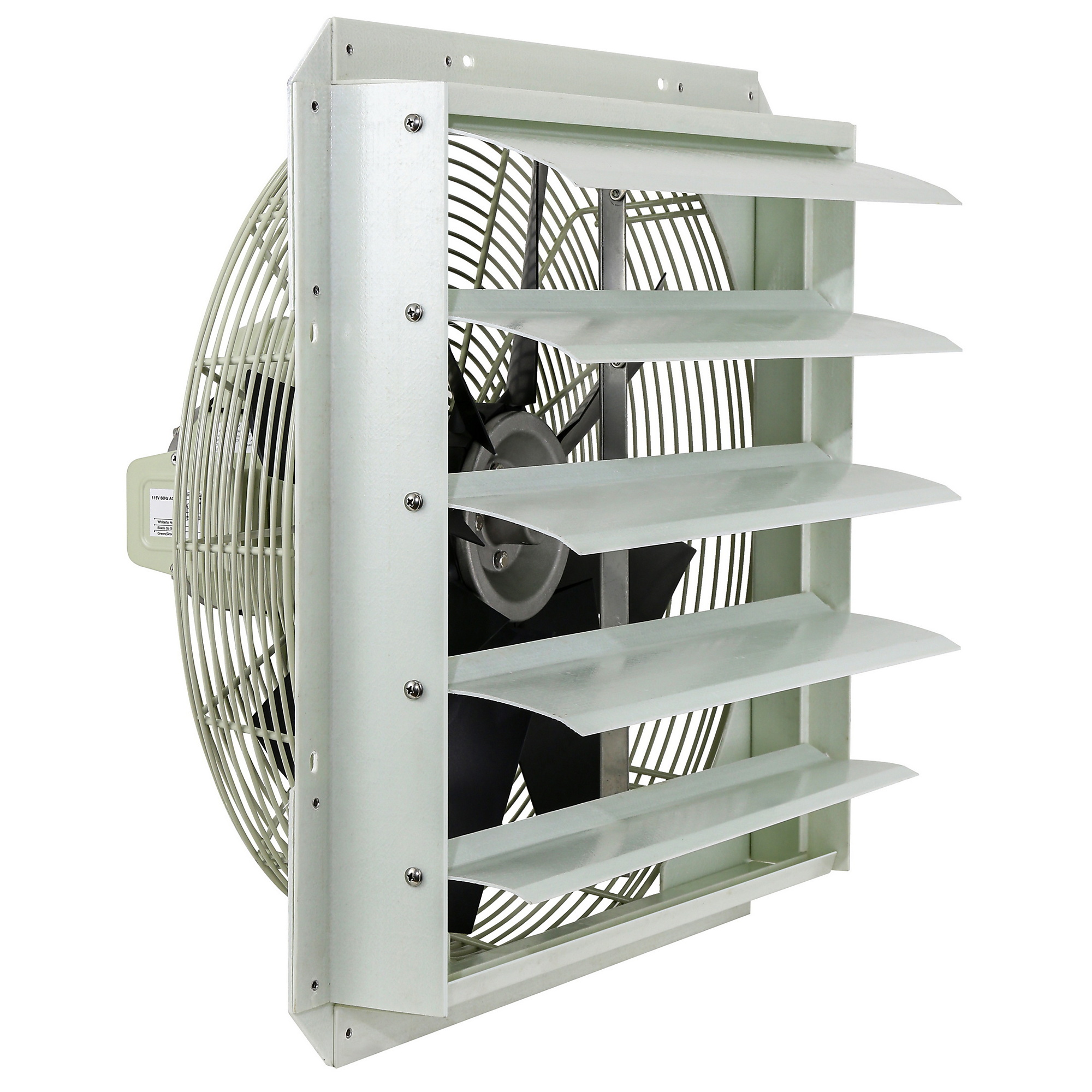 Dr. Infrared Heater ILiving Shutter Exhaust Fan — 18in., Single Speed, Corrosion-Resistant, Galvanized Steel, Model# ILG8SF18S-CR